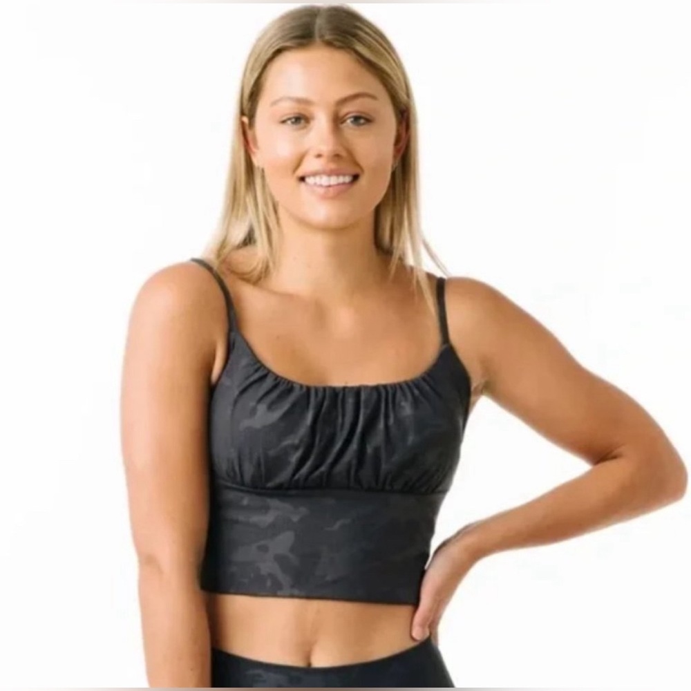 M Zyia Gray Camo Luxe Sports Bra